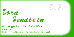 dora hendlein business card