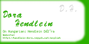 dora hendlein business card